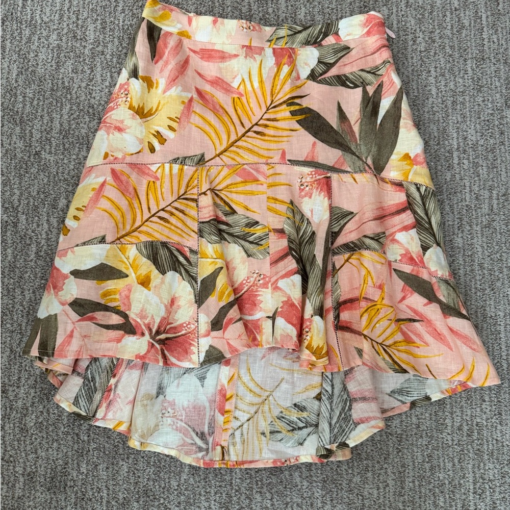 Joie Pink and Orange Mini Skater Skirt